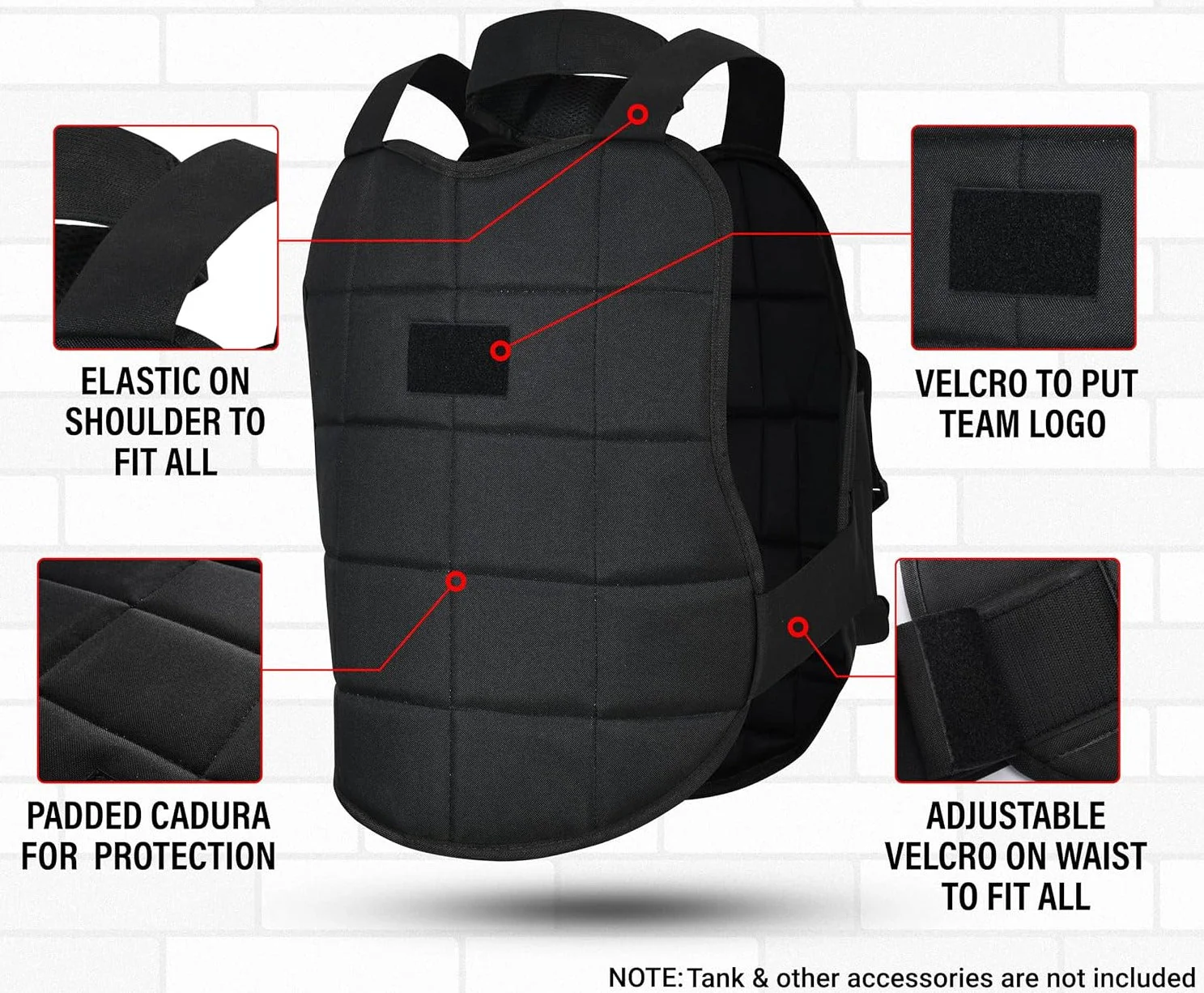 East Coast 3 Pod | Padded Paintball Chest Protector | Attached Neck Protector | Olive - Image 4