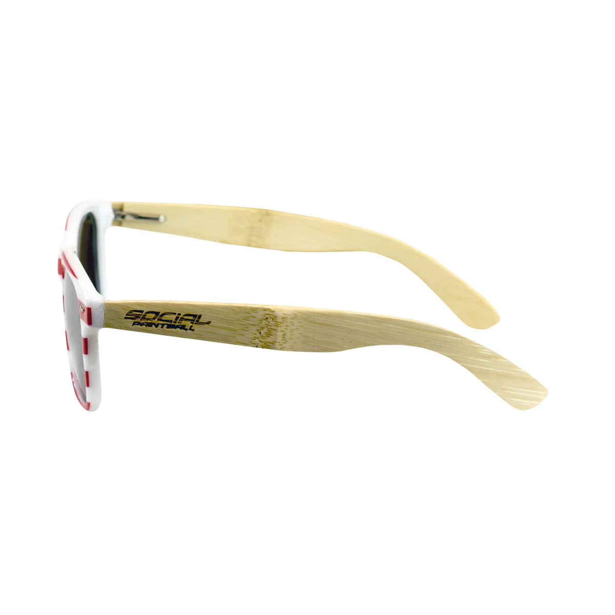 Bamboo Wood Sunglasses, American Flag - Image 3