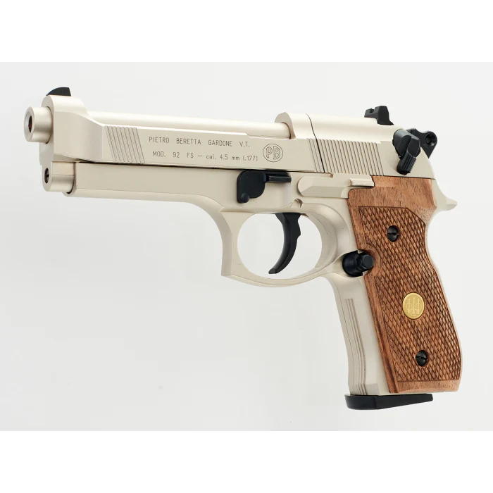 Beretta M 92 Fs Nickel/Wood | Buy Airgun Pellet Pistol - Image 2
