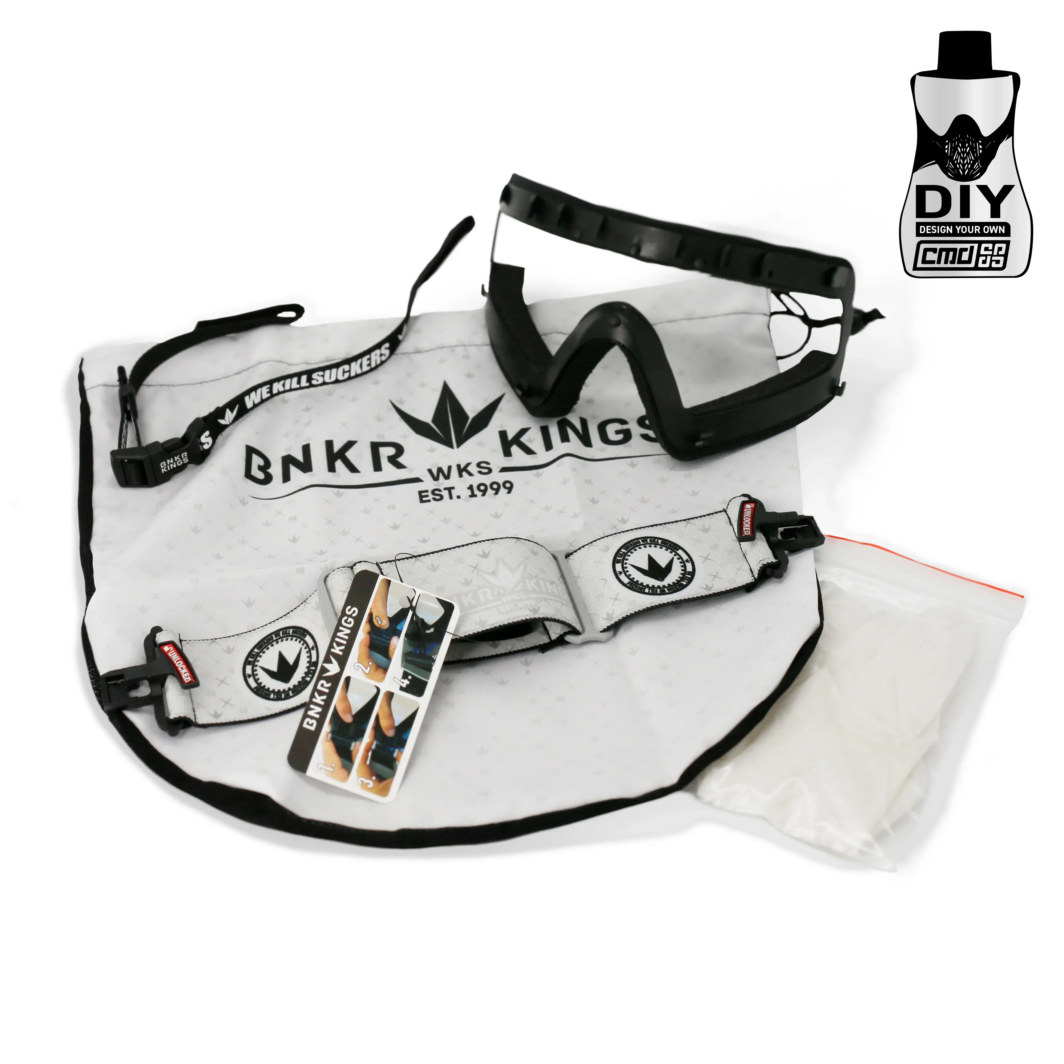 Bunkerkings CMD Goggles - Clear - DIY Color Kit - Image 4