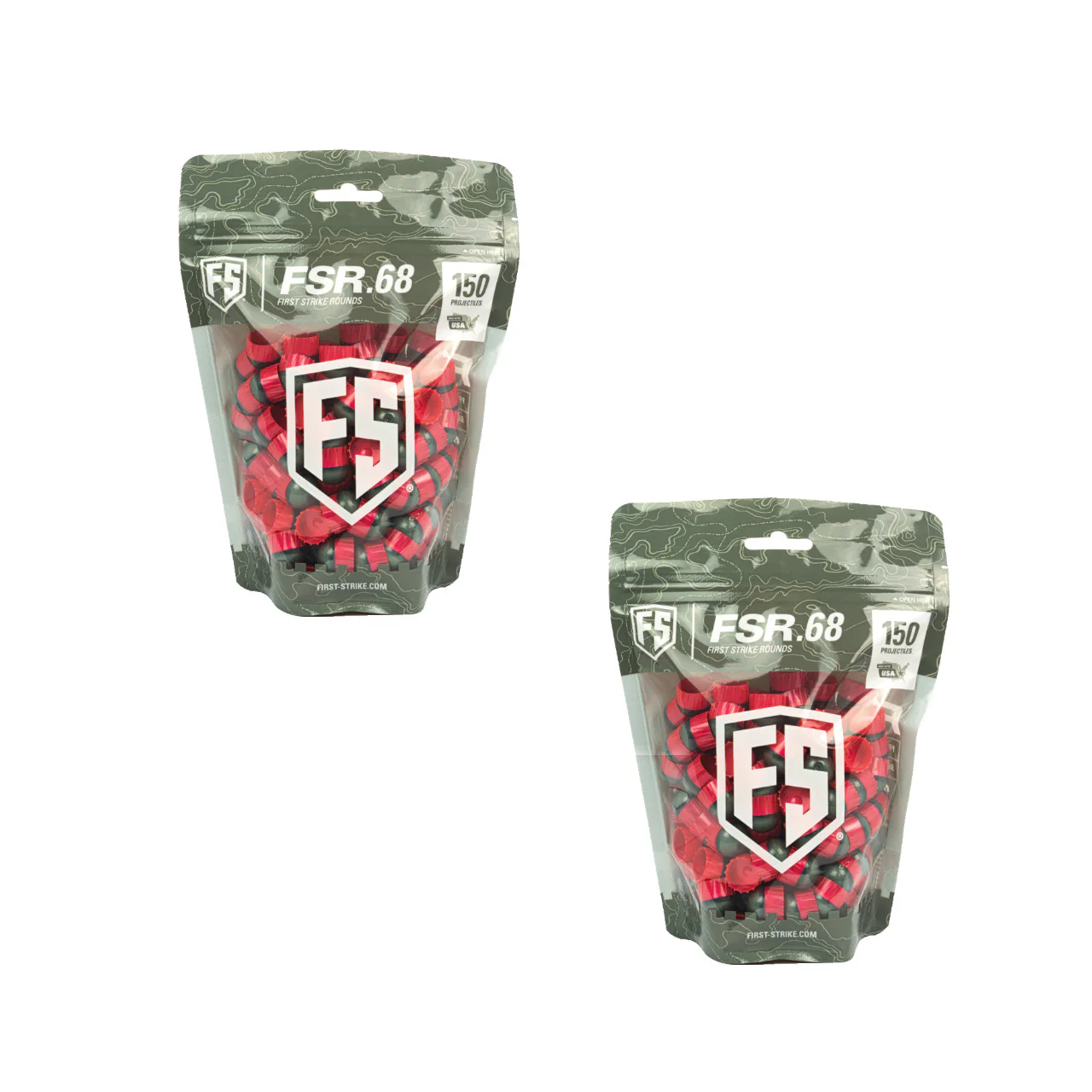 First Strike 300 Round - Smoke/Red - Orange Fill | Shop Paintball - Image 2