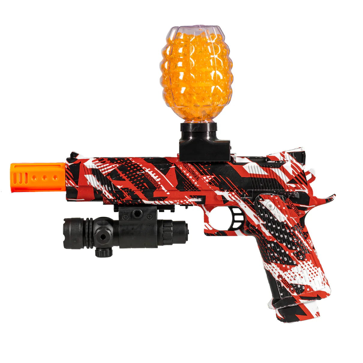Gellyball Pistol with Laser | Rapid Gel Blaster Gelstrike | Color: Red - Image 2