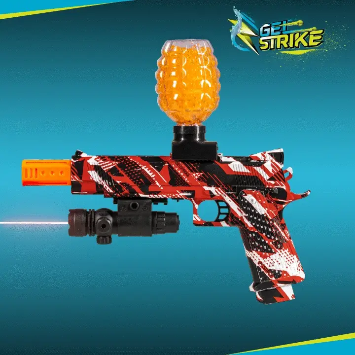 Gellyball Pistol with Laser | Rapid Gel Blaster Gelstrike | Color: Red - Image 6