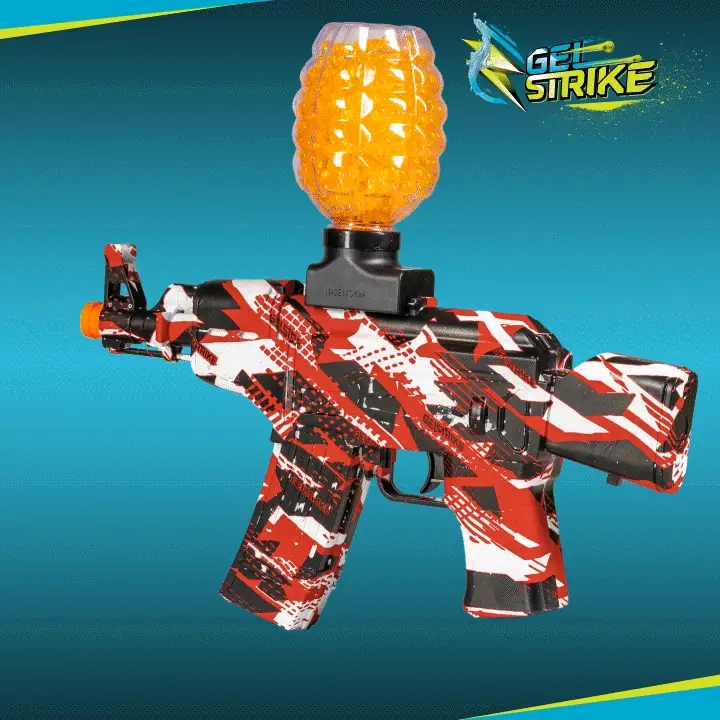 Gellyball Toy Gun | Rapid Gel Blaster Apex Gelstrike | Color: Red - Image 6