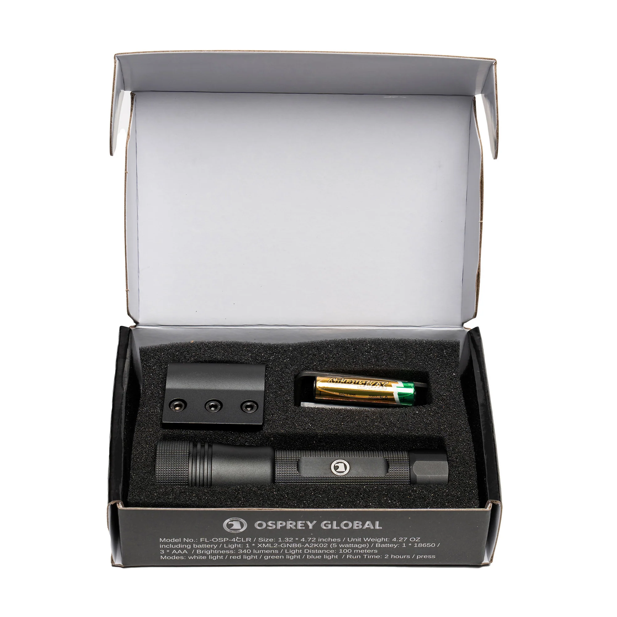 Handheld Weapons Mountable Multicolored Flashlight
