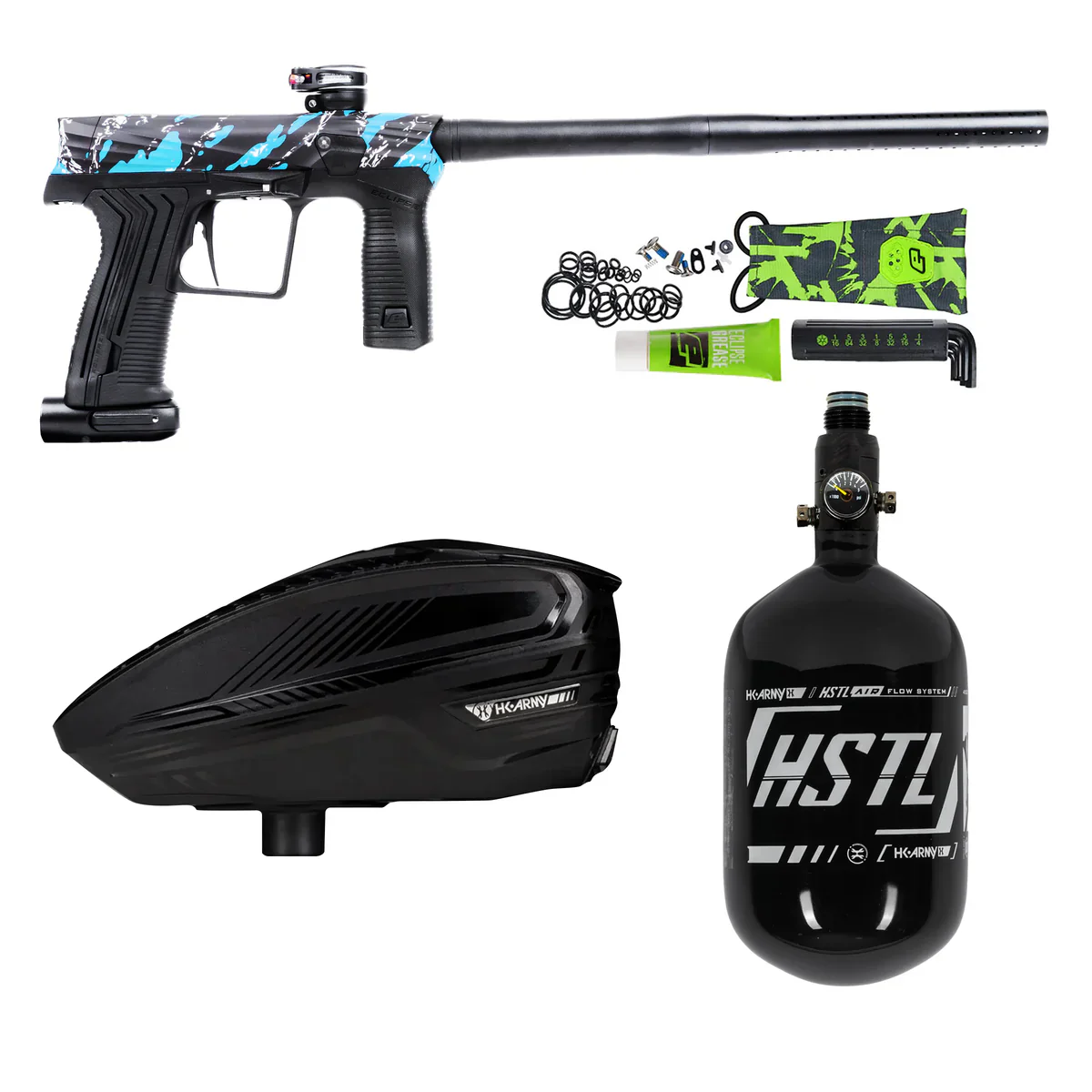 HK ETHA3 Package "Fracture Turquoise" with TFX3 Loader and HSTL 68ci/4500 Tank