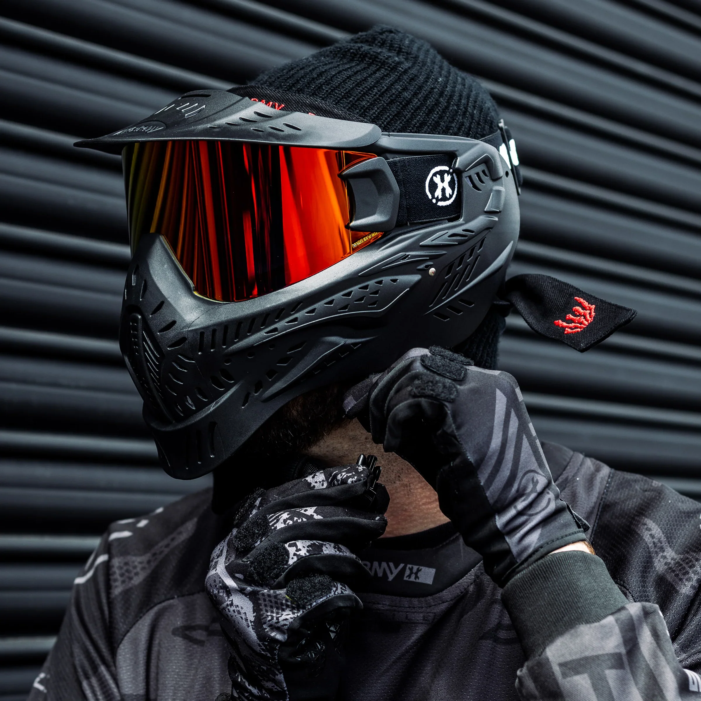 HSTL Goggle | Color: Black W/ Fire Thermal Lens | Paintball & Airsoft Goggle - Image 6