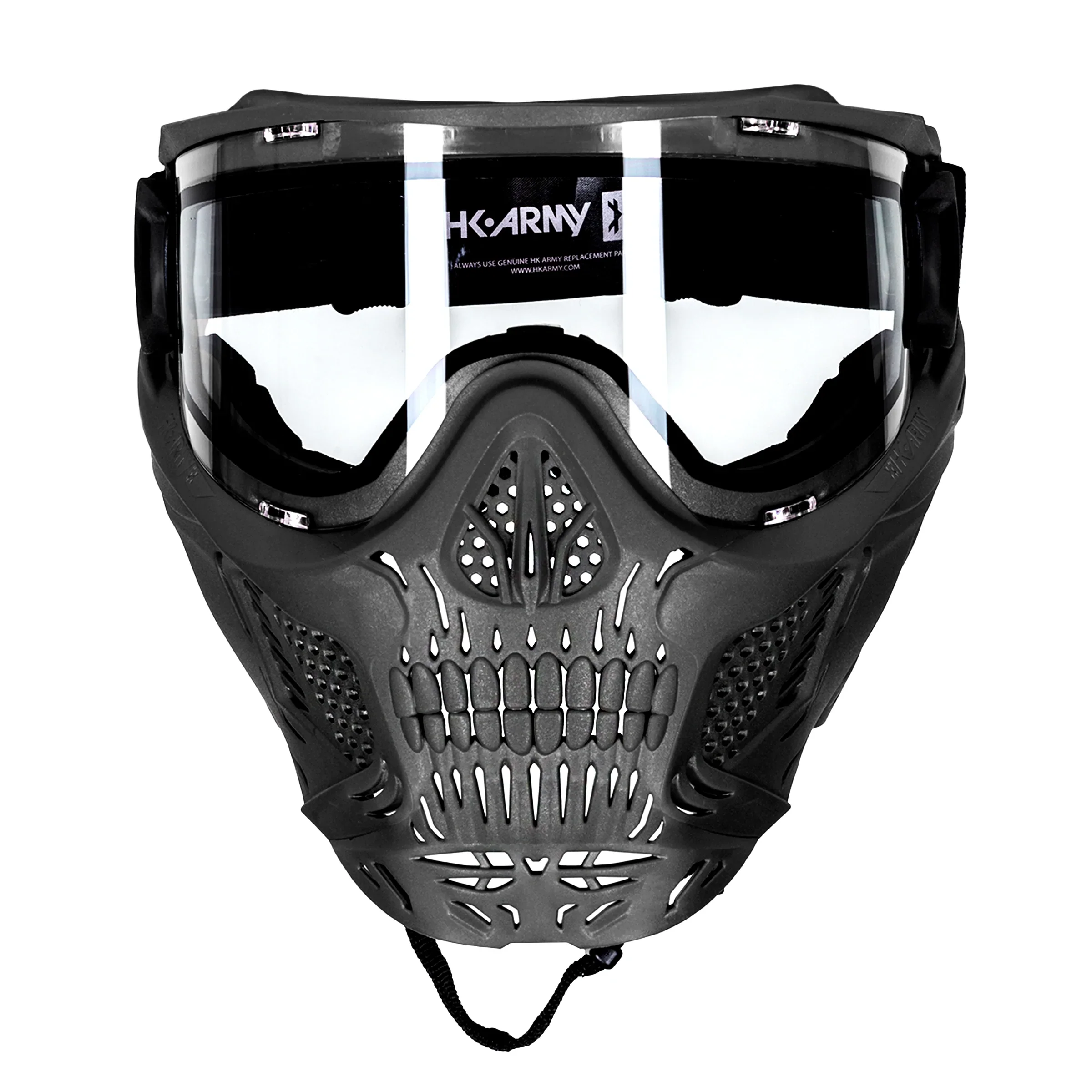 Hstl Skull Goggle - Black W/ Clear Lens | Paintball Goggle | Mask | Hk Army - Image 2