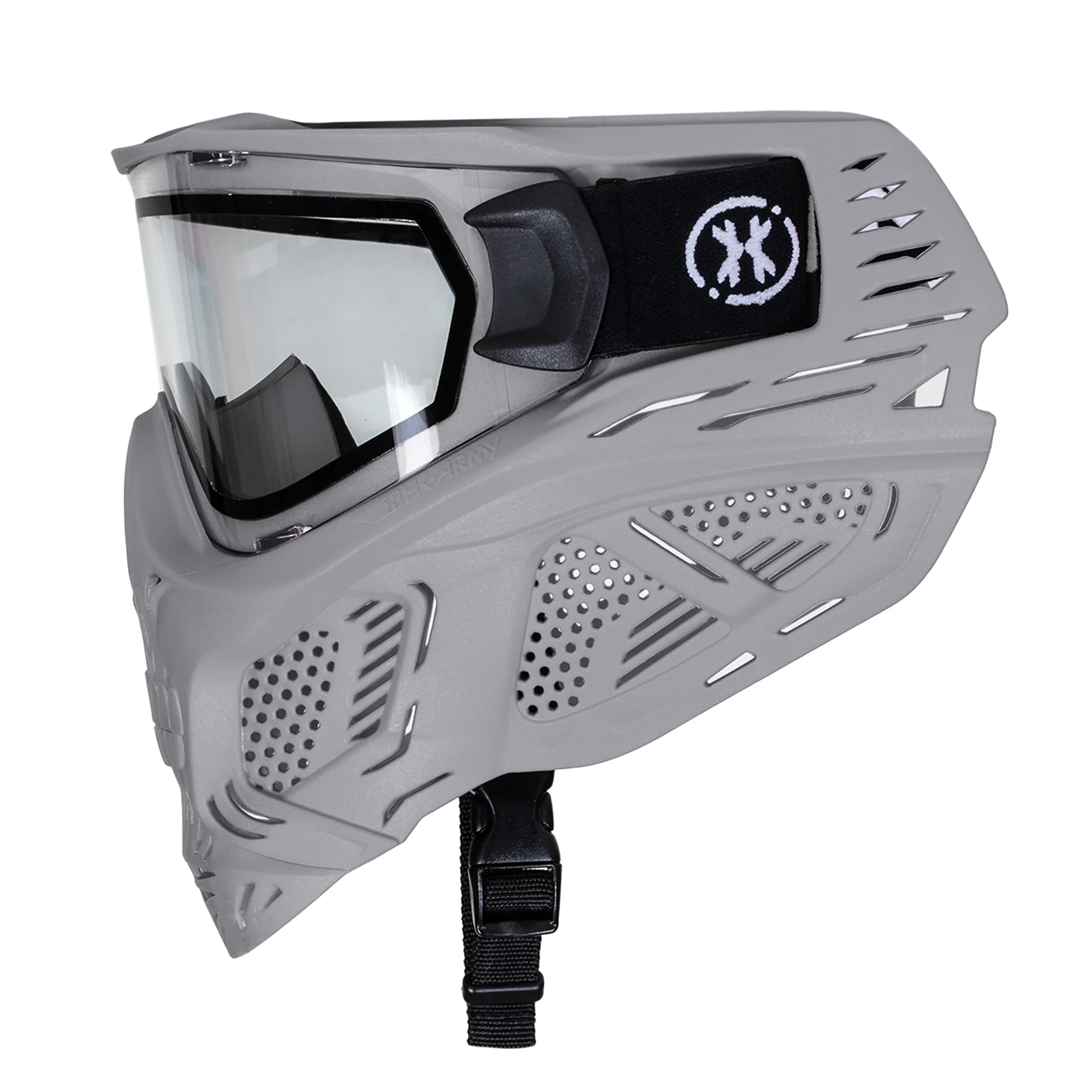 Hstl Skull Goggle - Grey W/ Clear Lens | Paintball Goggle | Mask | Hk Army - Image 2