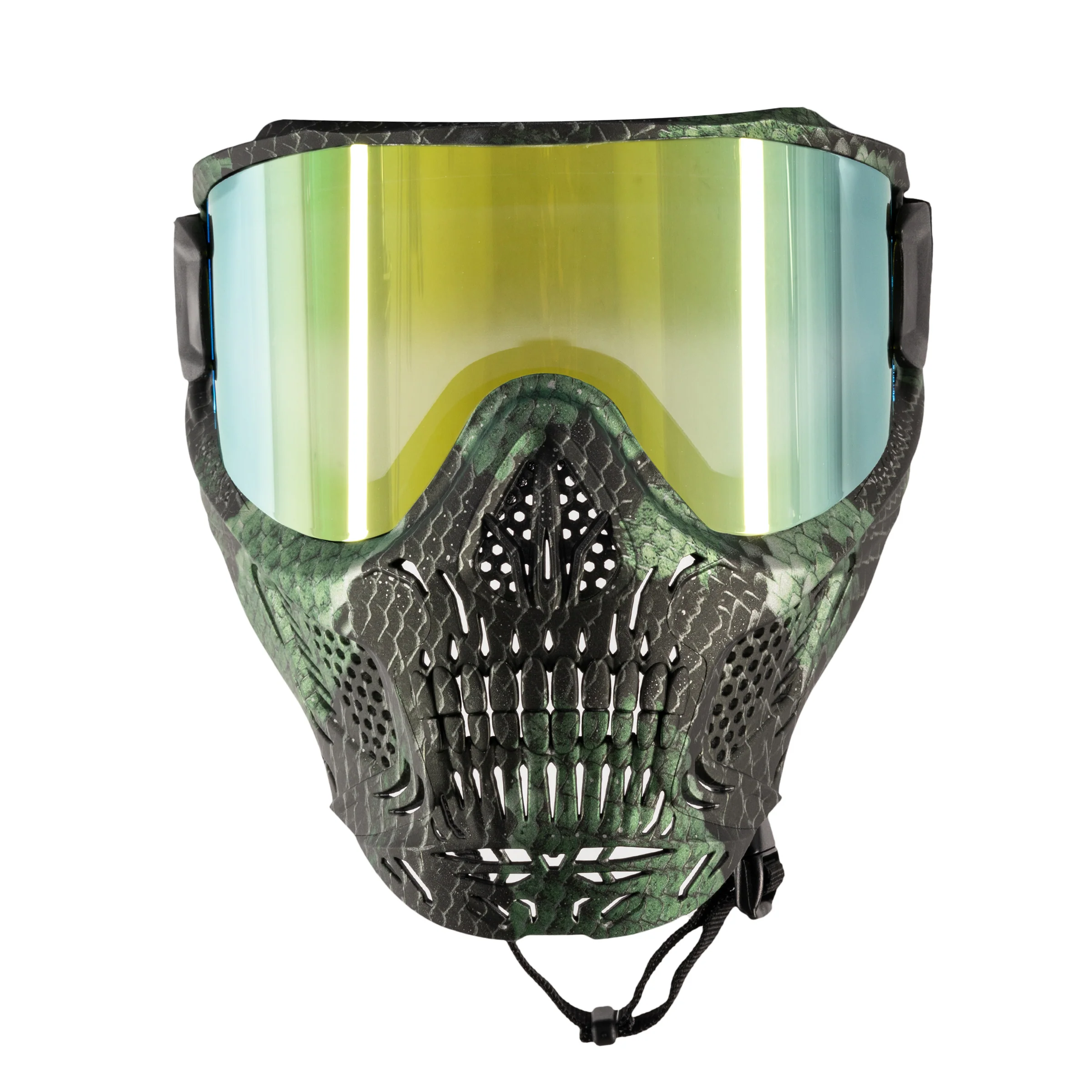 HSTL Skull Goggle "Snake Green" W/ Gold Lens | Paintball Goggle | Mask | Hk Army - Image 3