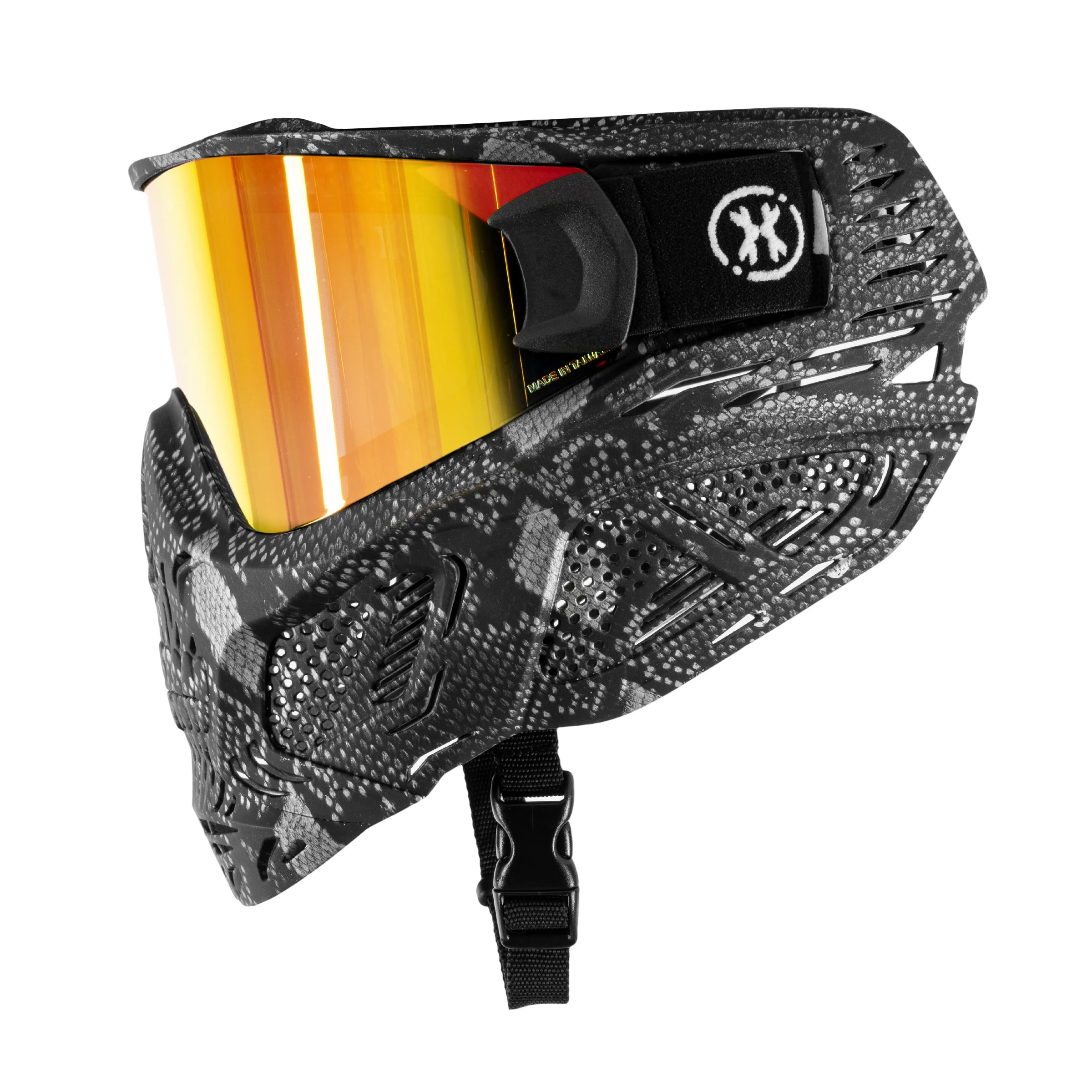 HSTL Skull Goggle "Snake Grey" W/ Fire Lens | Paintball Goggle | Mask | Hk Army - Image 2