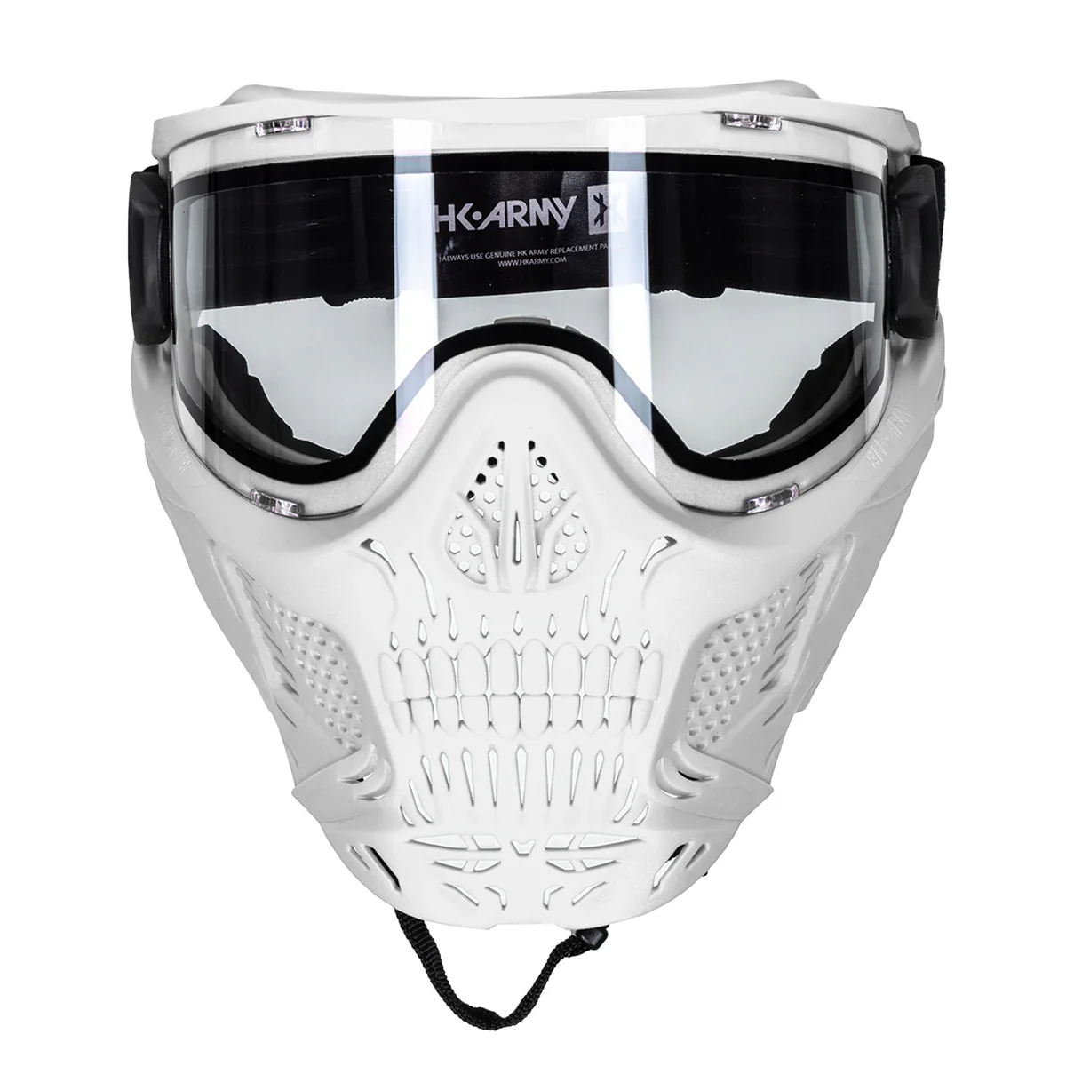 HSTL Skull Goggle - White w/ Clear Lens | Paintball Goggle | Mask | Hk Army