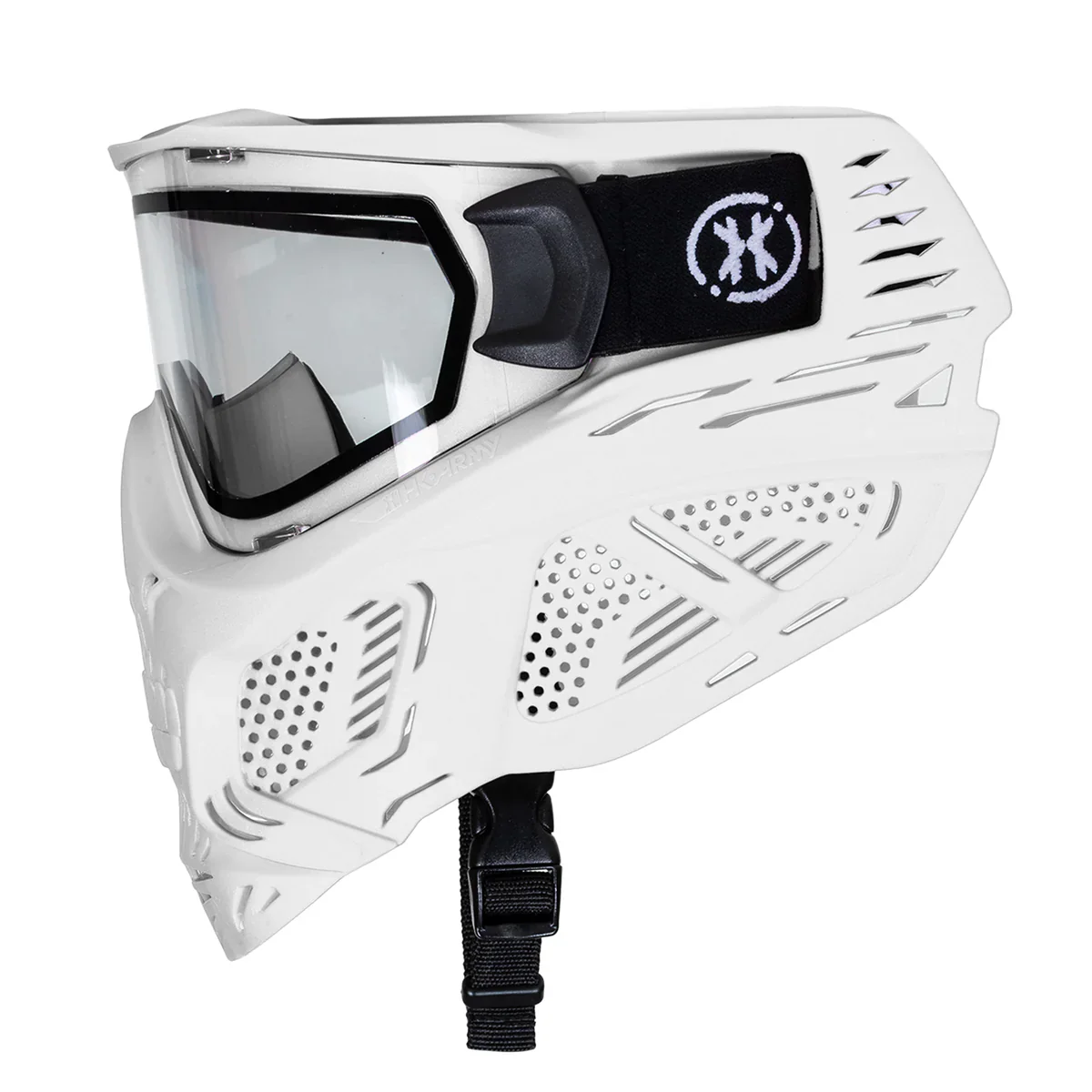 HSTL Skull Goggle - White w/ Clear Lens | Paintball Goggle | Mask | Hk Army - Image 3