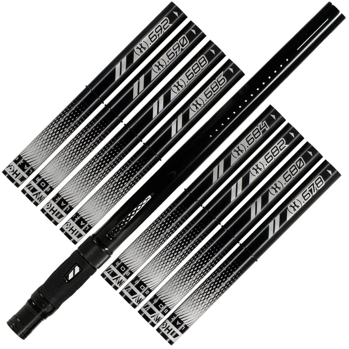 Lazr Barrel Kit - Polish Black - Black Inserts - Cocker Threads