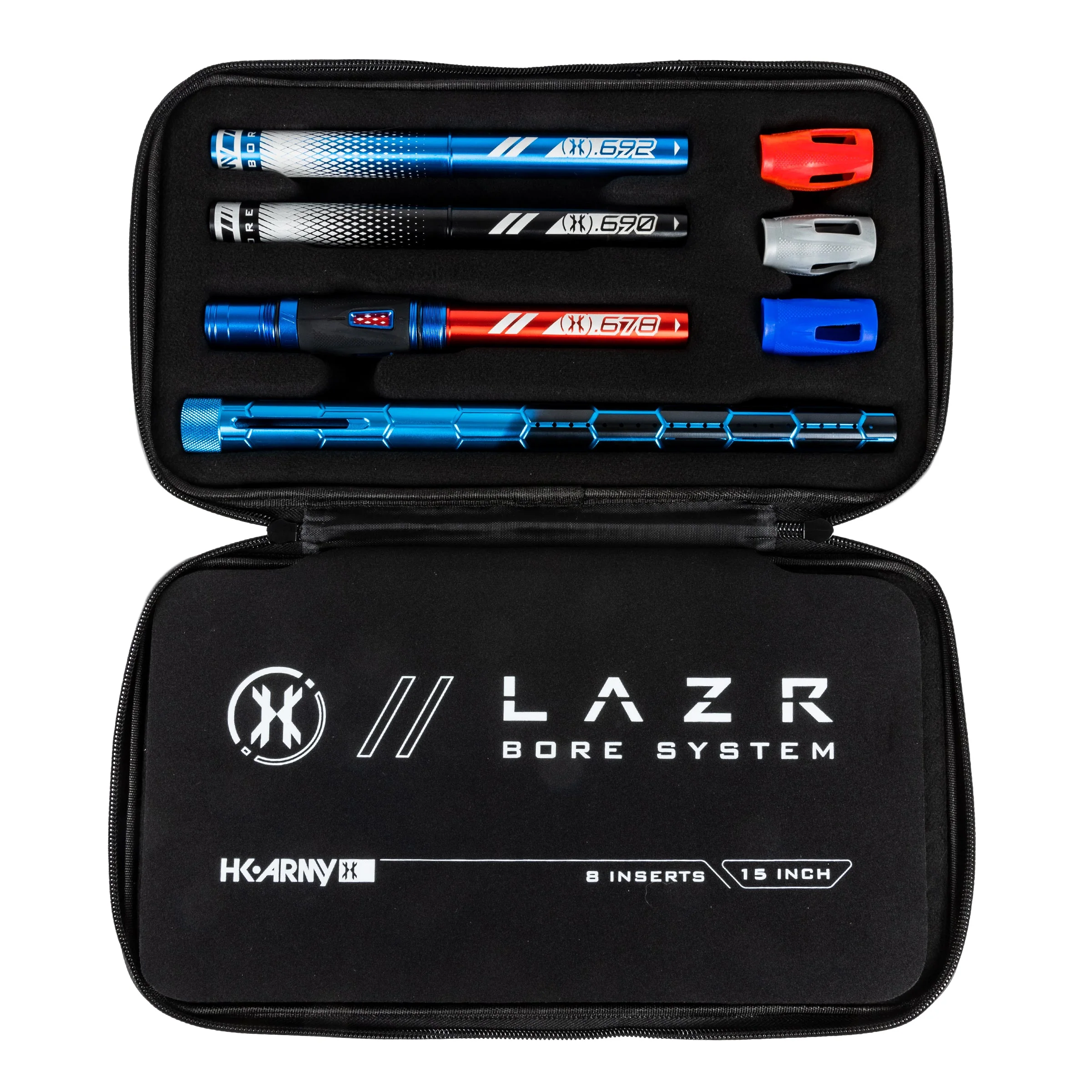 LAZR Elite Nexus Barrel Kit - 15' Blue/Black Colored Inserts - Cocker Threads - Image 2