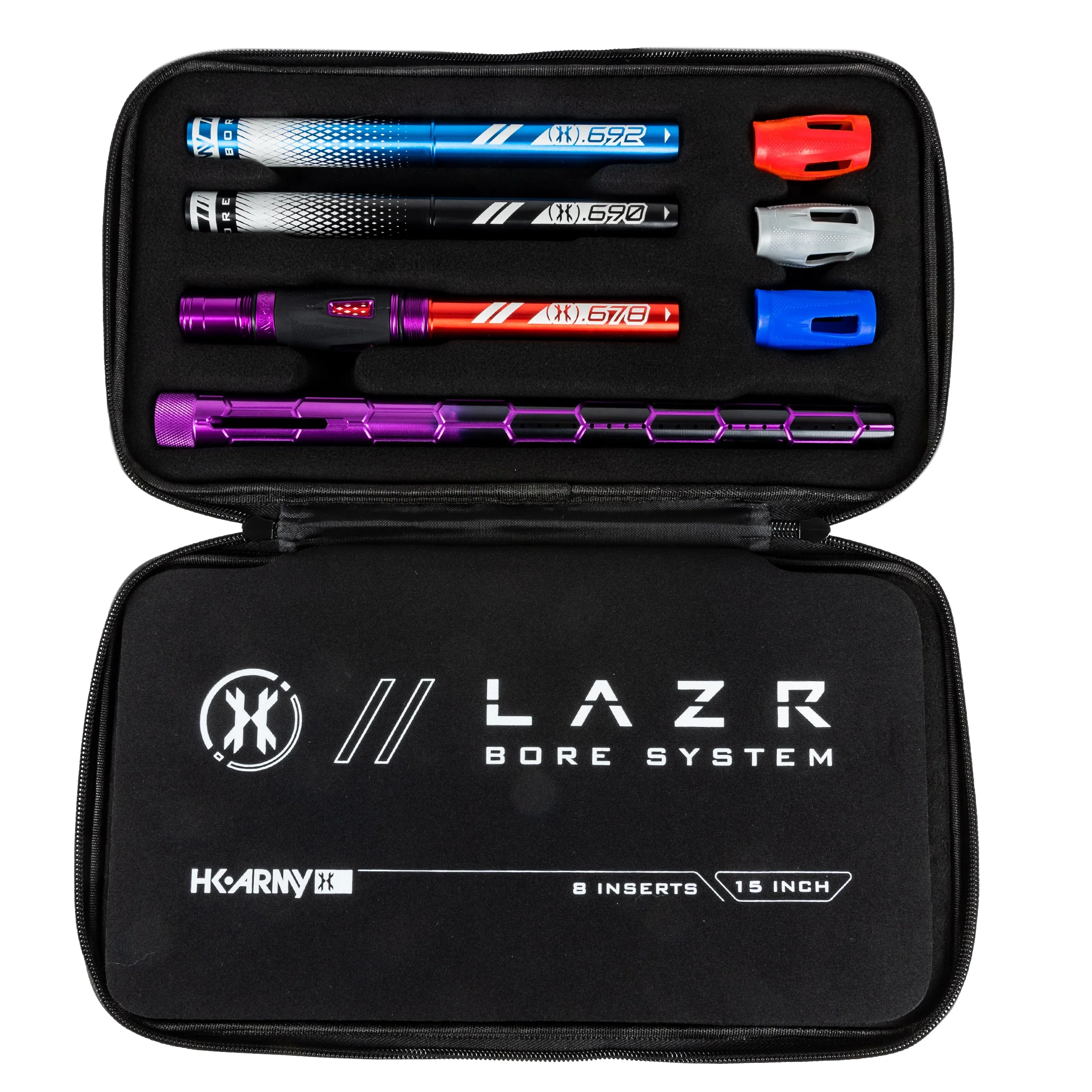 LAZR Elite Nexus Barrel Kit - 15' Purple/Black Colored Inserts - Cocker Threads - Image 2