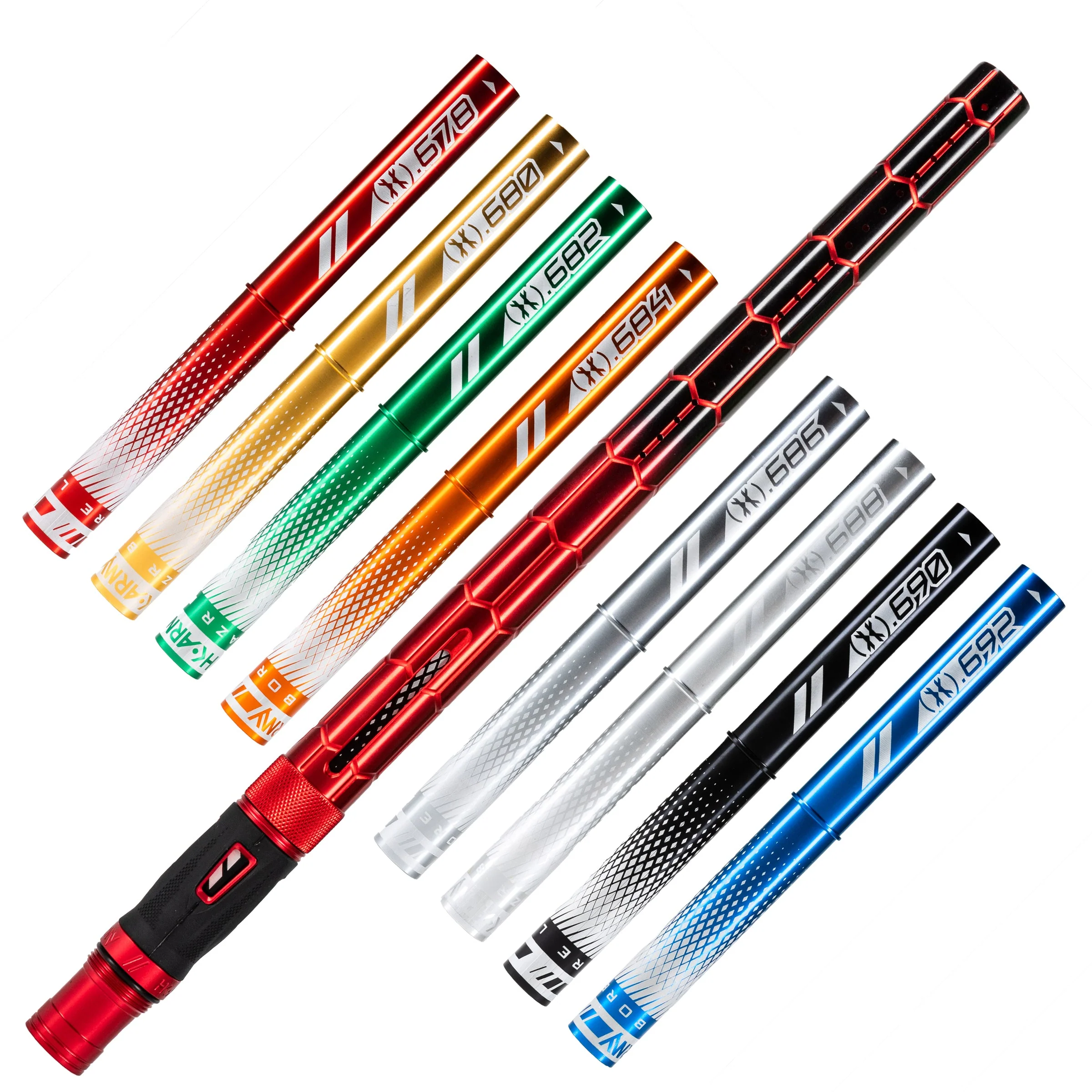 LAZR Elite Nexus Barrel Kit - 15' Red/Black Colored Inserts - Cocker Threads