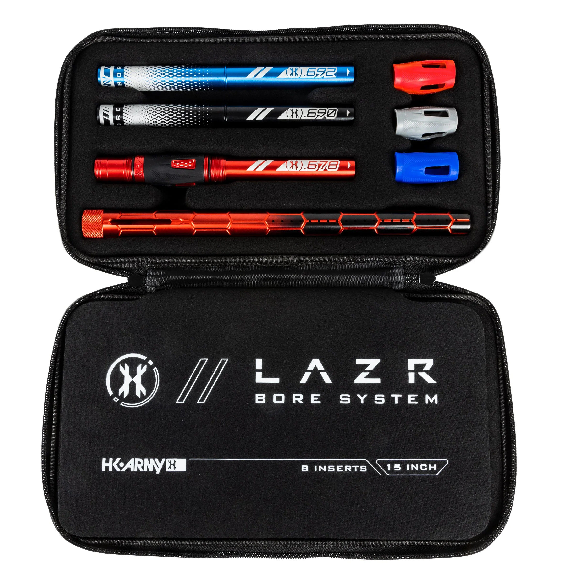 LAZR Elite Nexus Barrel Kit - 15' Red/Black Colored Inserts - Cocker Threads - Image 2