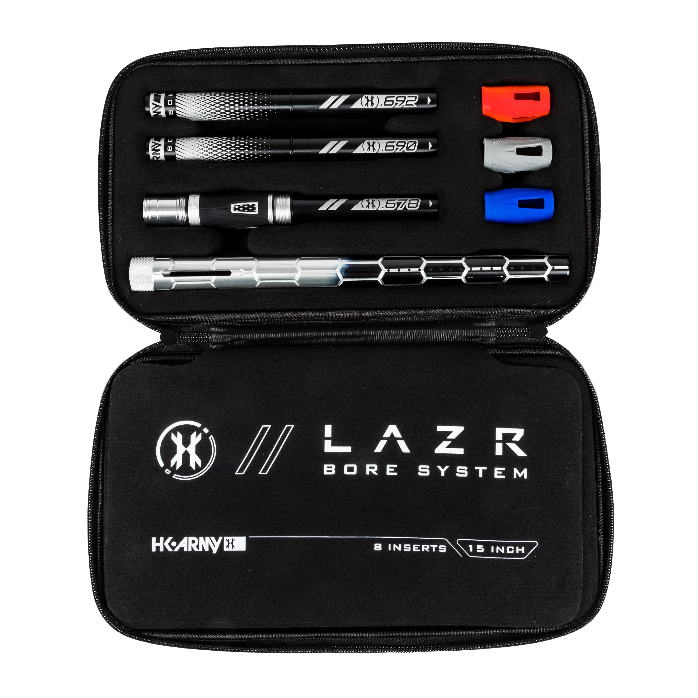 LAZR Elite Nexus Barrel Kit - 15' Silver/Black Black Inserts - Cocker Threads - Image 2