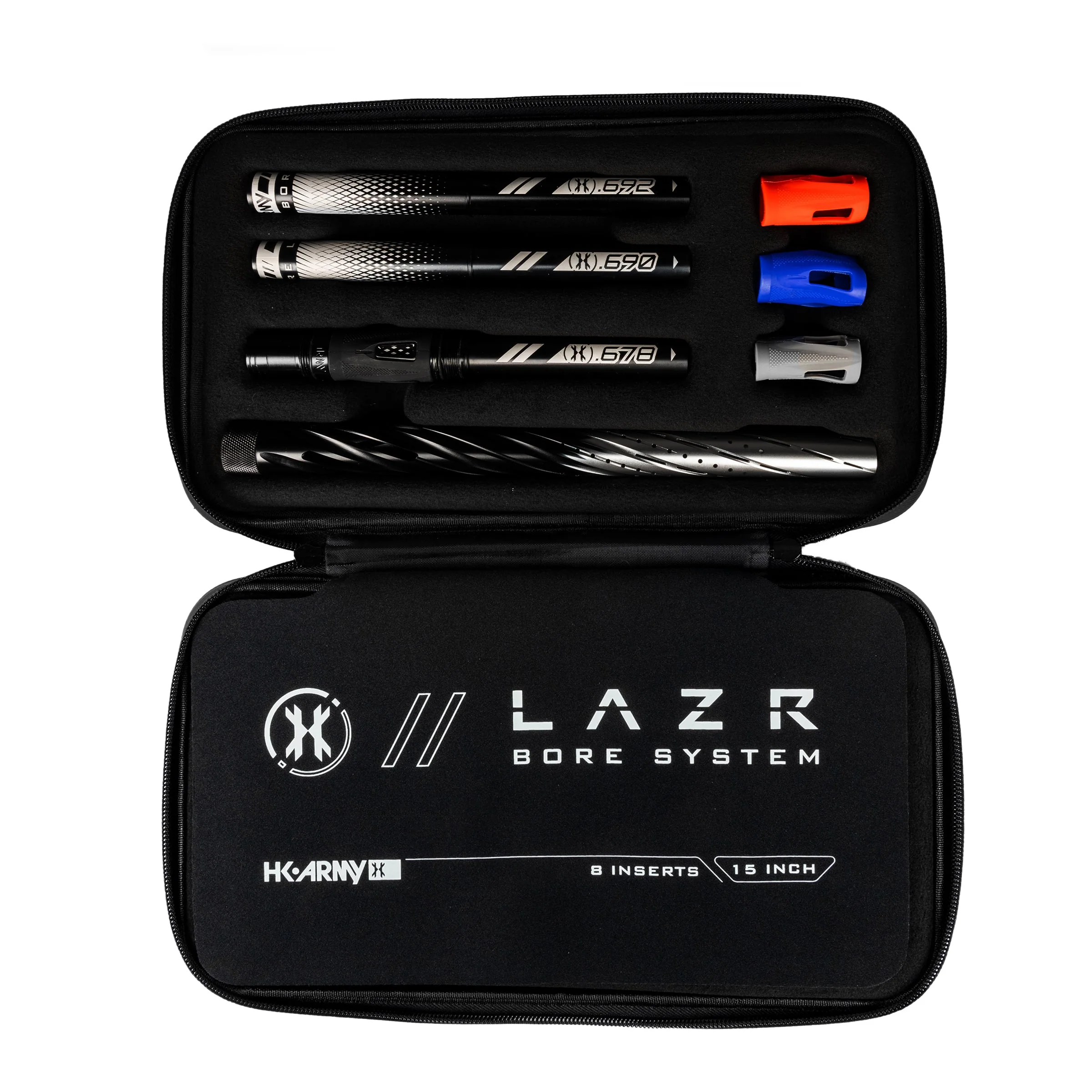 LAZR Elite Orbit Barrel Kit - 15' Black/Silver Fade - Black Inserts - Cocker Threads - Image 3