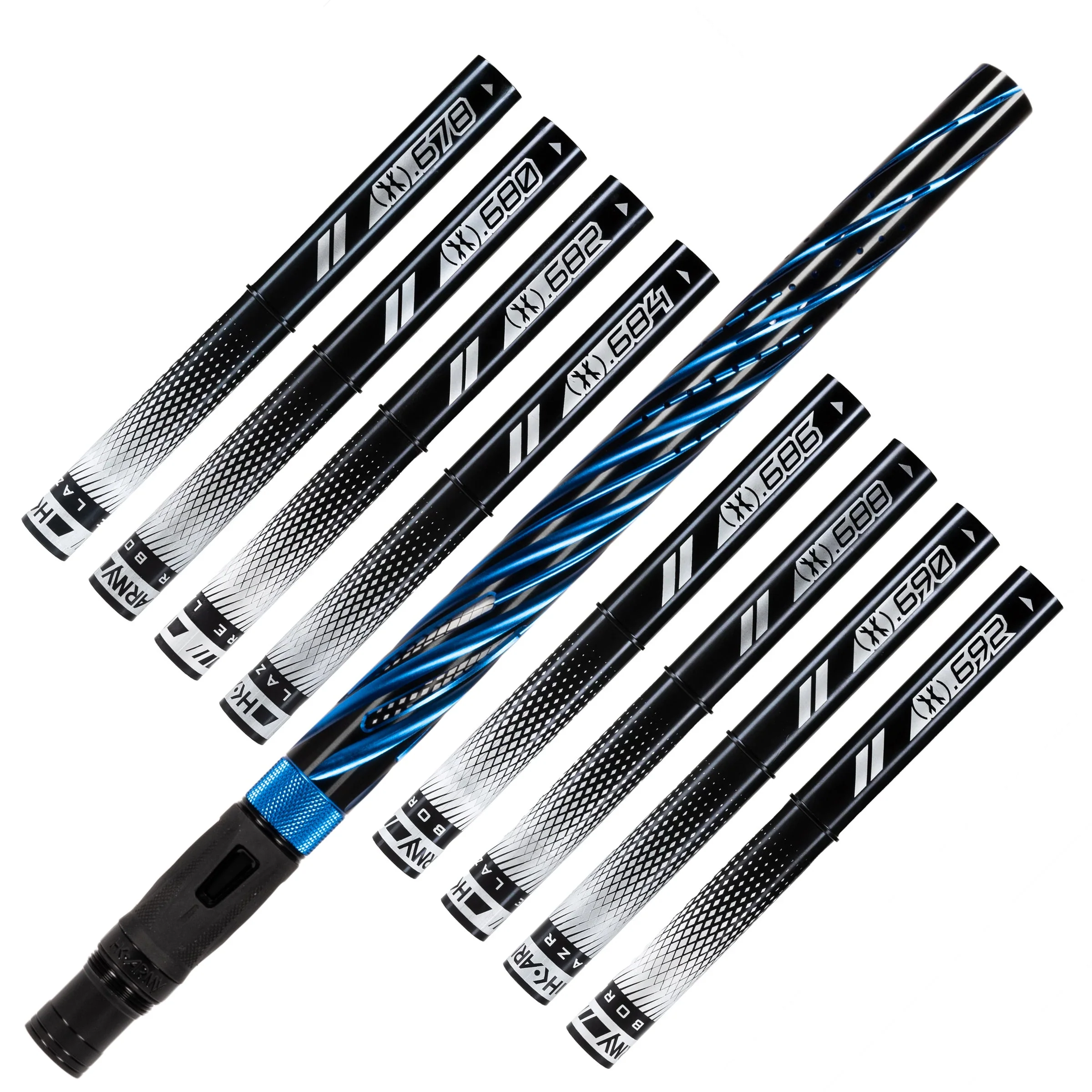 LAZR Elite Orbit Barrel Kit - 15' Dust Blue/Black - Black Inserts - Cocker Threads