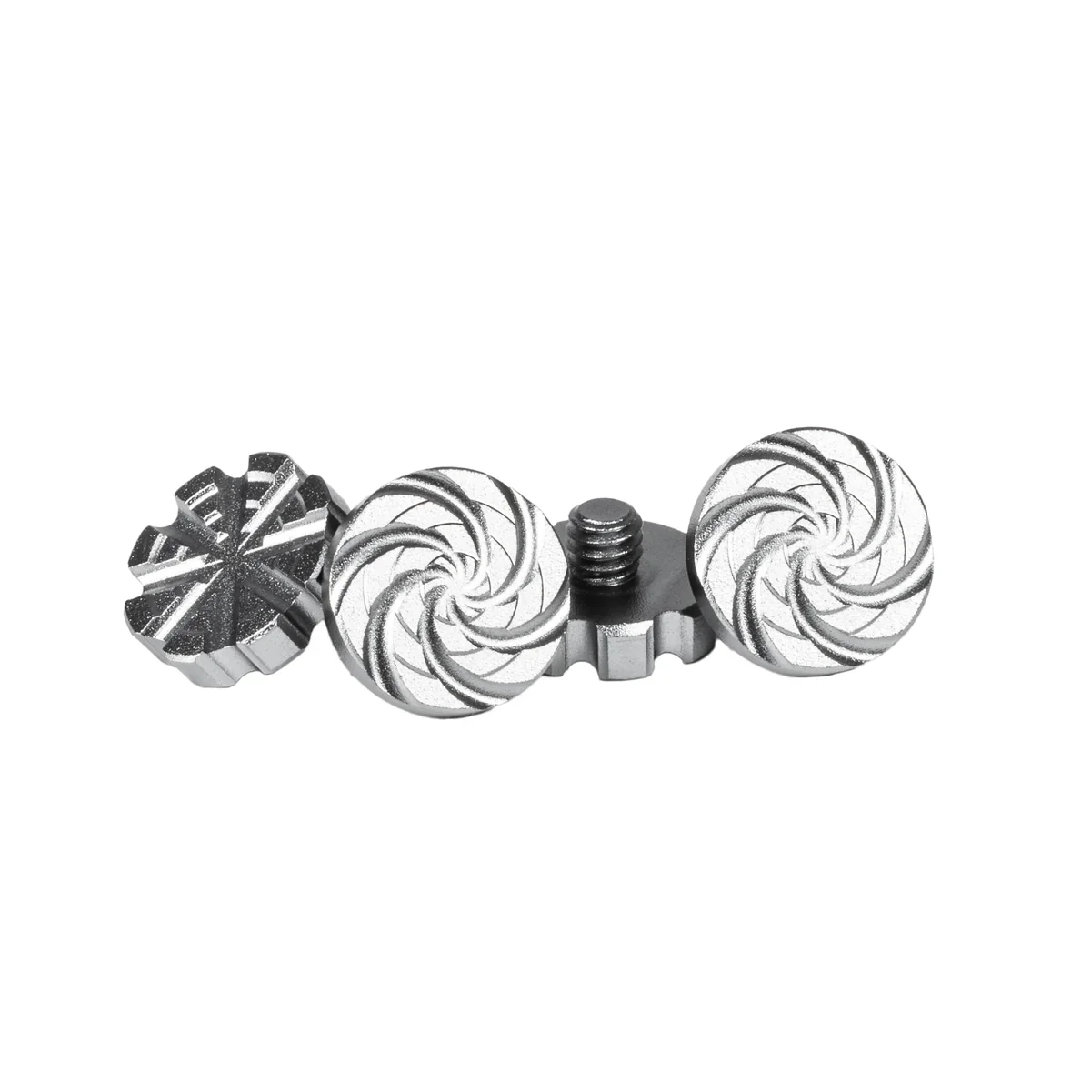 Machined Goggle Screw Set "Cyclone" Silver - Image 2