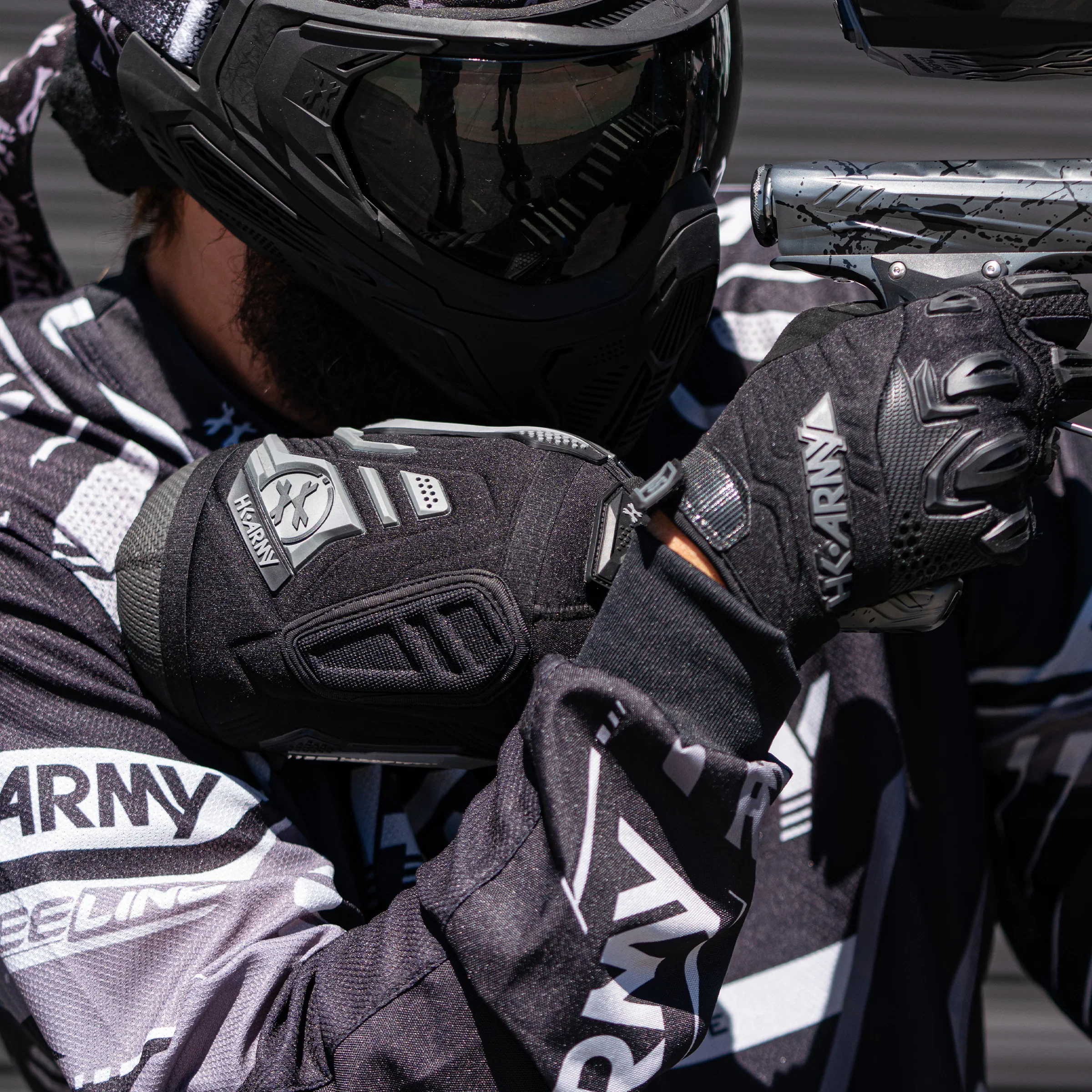 Paintball air tank cover / sleeve | hardline armored - Color: grey/black - graphite - Image 4