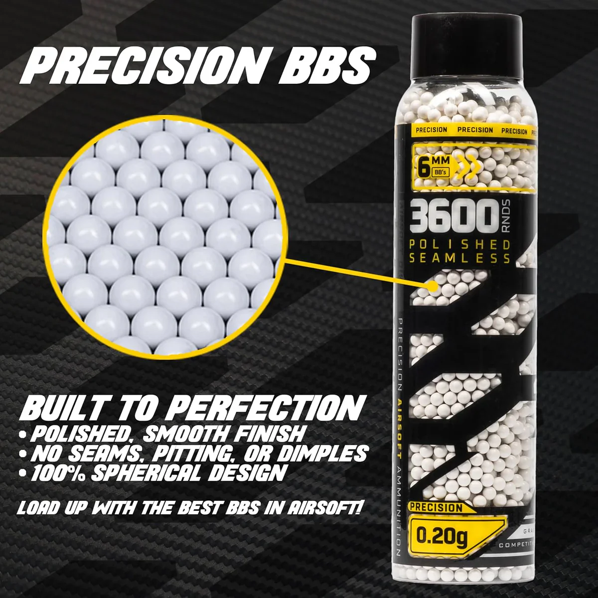 Precision .20g BB's - 3600ct - White - Image 2