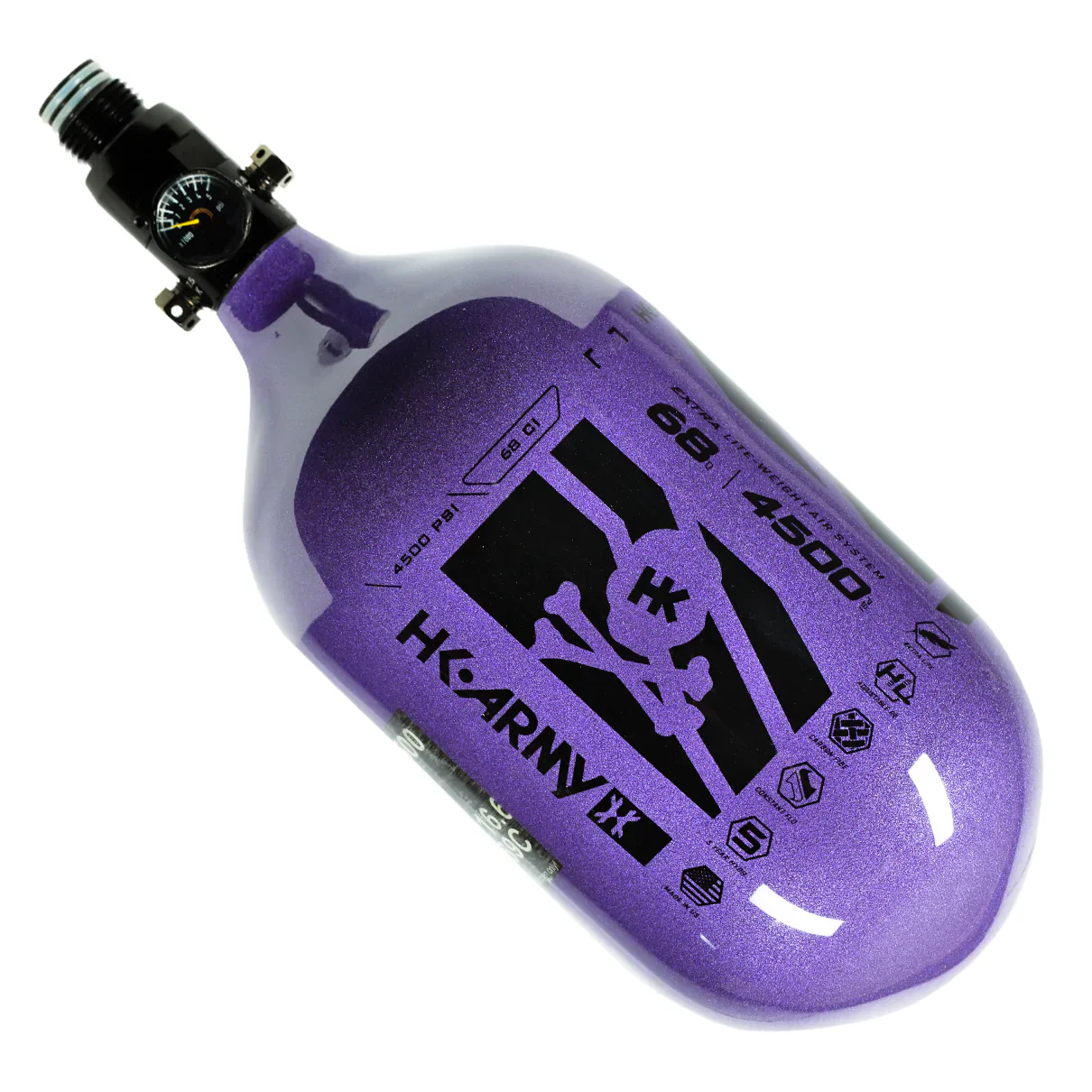 Slash - Extra Lite Carbon Fiber Tank - Standard Reg - 80Ci / 4500Psi - Metallic Purple/Black - Image 2