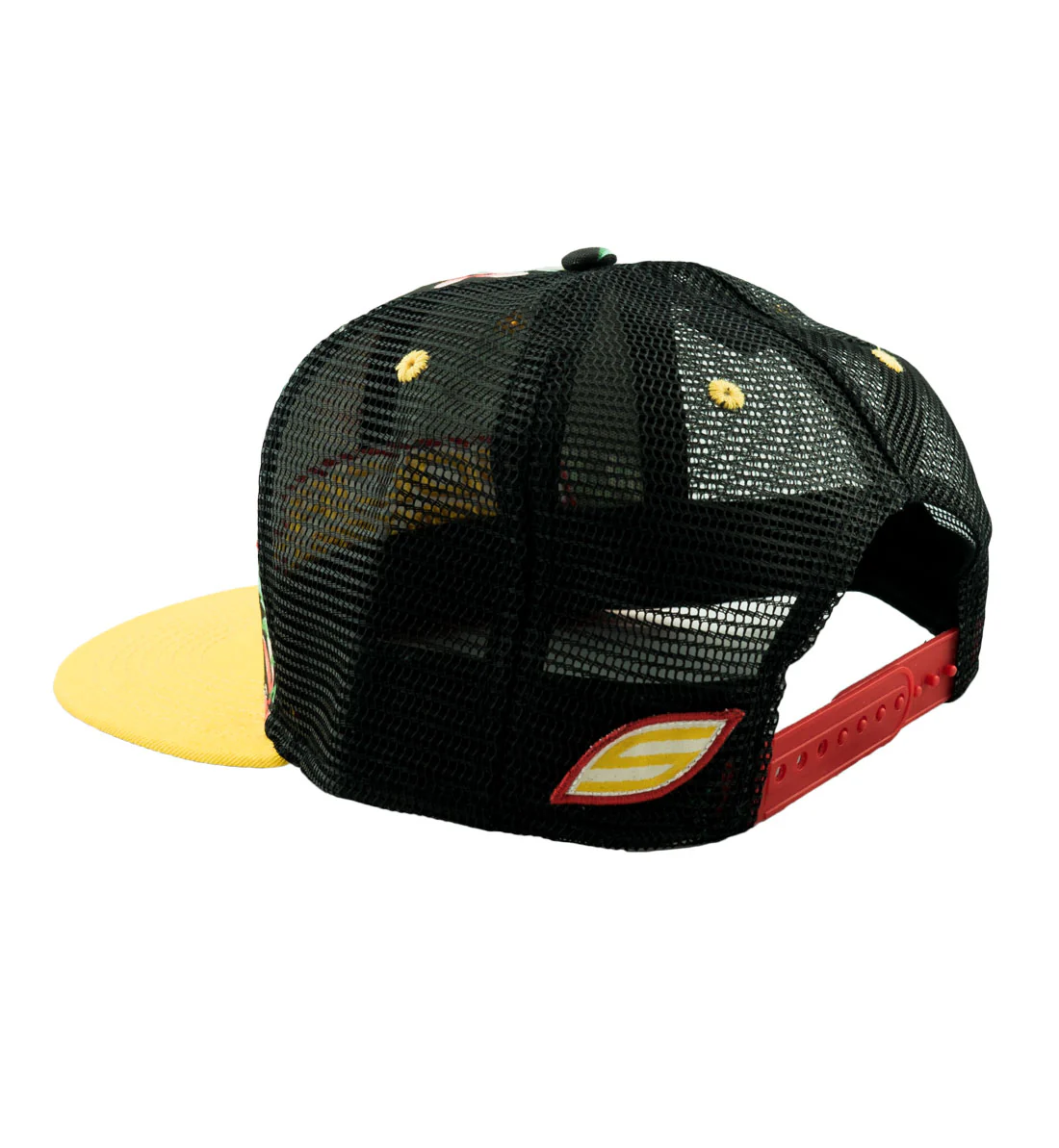 Snapback Hat, Black Hawaiian Yellow Bill Trucker | Social Paintball | Headwear Hats - Image 2