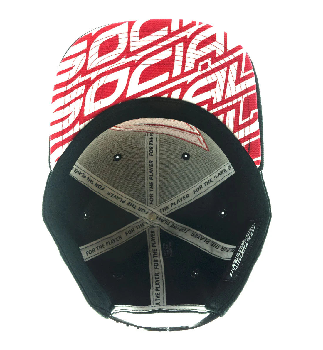 Snapback Hat, Black, Red S | Social Paintball | Headwear Hats - Image 2