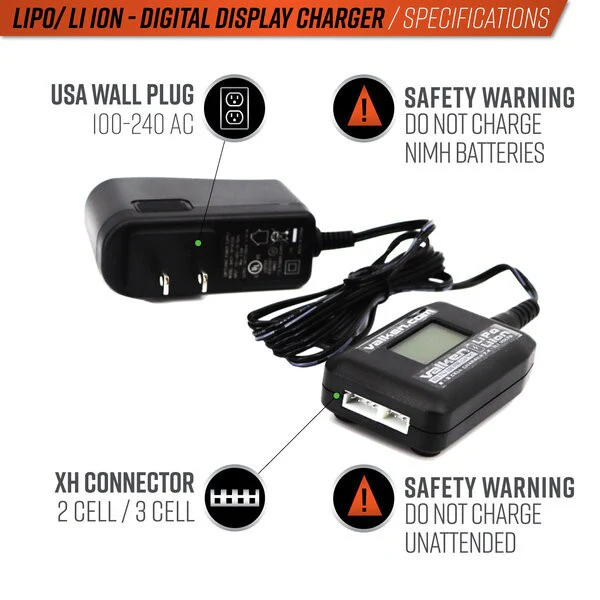 Valken 2-3 Cell Li-Ion Digital Display Smart Charger (Usa) - Image 4